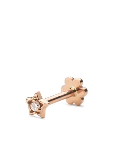 Maria Tash 18kt Rose Gold Solitaire Star Single Earring In Pink