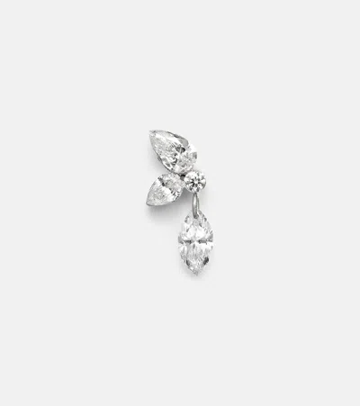 Maria Tash 18kt White Gold (750/1000) Earring With Diamonds In Metallic