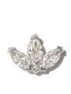 Maria Tash 18kt White Gold Engraved Lotus Diamond Single Earring In Silber