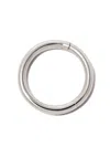 Maria Tash 18kt White Gold Plain Single Hoop Earring In Silver