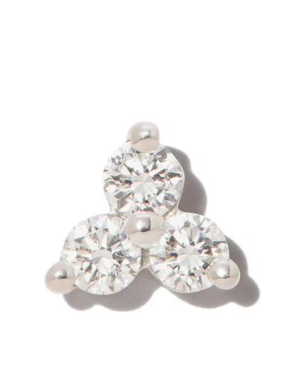 Maria Tash 18k White Gold Trinity Diamond Earring