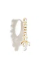 Maria Tash 18kt Yellow Gold Pearl And Diamond Hoop Earrings In Gold