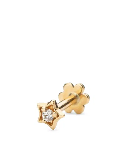 Maria Tash 18kt Yellow Gold Solitaire Star Diamond Single Earring