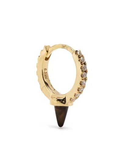 Maria Tash 18kt Yellow Gold Spike Diamond Hoop Earring