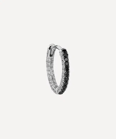 Maria Tash 5/16' Black Diamond Five Row Pave Hoop Earring