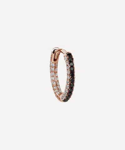 Maria Tash 5/16' Black Diamond Five Row Pave Hoop Earring