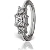 Maria Tash 18k White Gold Princess Diamond Huggie Earring In White Gold/diamond