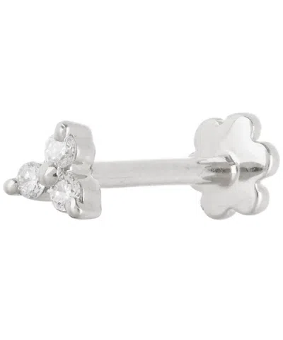 Maria Tash 6.5mm Diamond Trinity Threaded Stud Earring