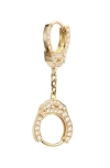 Maria Tash 6.5mm Short Chain Diamond Handcuff Clickers In Gold