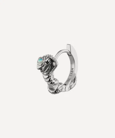 Maria Tash 8mm Opal And Diamond Cobra Hoop Earring