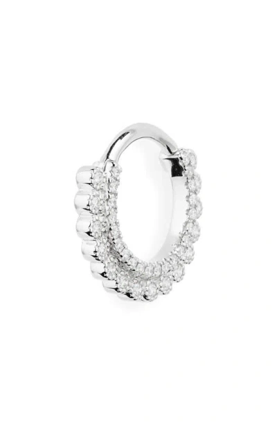 Maria Tash Apsara Single Diamond Hoop Earring In White Gold