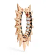 Maria Tash Black And White Diamond Pavé Metal Mohawk Hoop Earring In Rose Gold