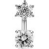 Maria Tash Cubic Zirconia Star Single Stud Earring In White Gold