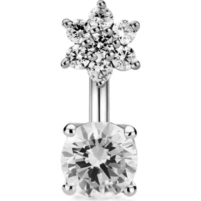 Maria Tash Cubic Zirconia Star Single Stud Earring In White Gold