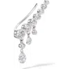 Maria Tash Curved Crescendo Single Diamond Ear Crawler In White
