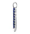 Maria Tash Diamond And Sapphire Eternity Bar Charm In White