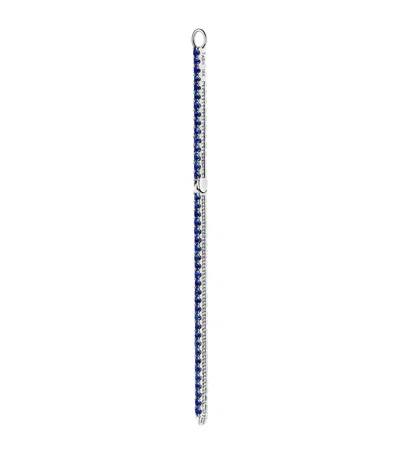 Maria Tash Diamond And Sapphire Eternity Bar Earring Charm In White