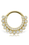 Maria Tash Diamond Aspara Single Clicker Hoop Earring In Gold