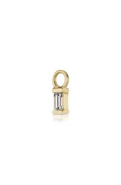 Maria Tash Diamond Baguette Charm In Gold