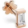 Maria Tash Diamond Baguette Single Threaded Stud Earring
