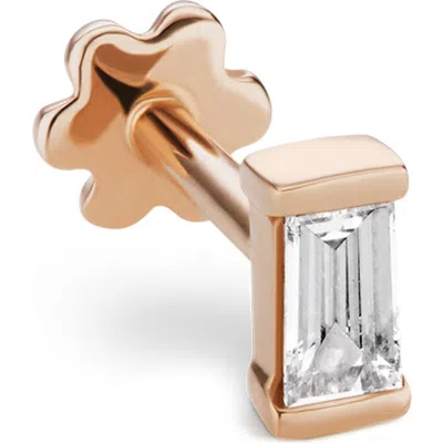 Maria Tash Diamond Baguette Single Threaded Stud Earring