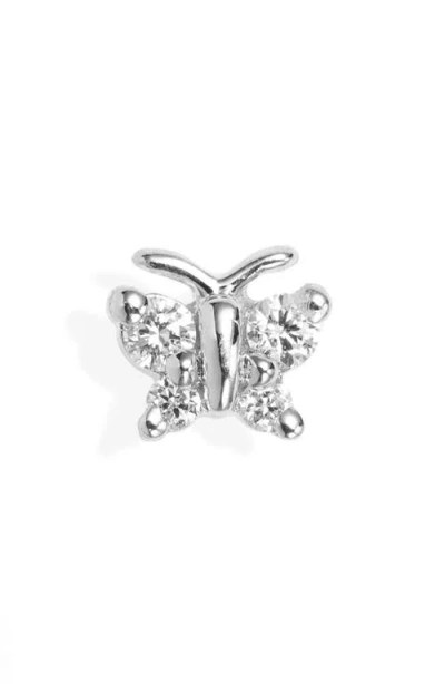 Maria Tash Diamond Butterfly Stud Earring In Gold