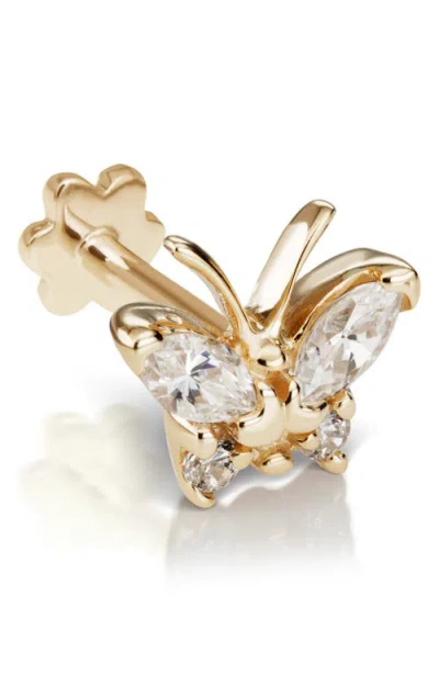 Maria Tash Diamond Butterfly Threaded Stud Earring