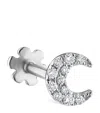 Maria Tash Diamond Celestial Moon Stud Earring In White