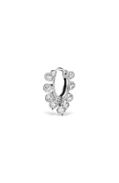Maria Tash Diamond Coronet Hoop Earring In Metallic