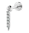 Maria Tash Diamond Eternity Bar Single Threaded Stud In White