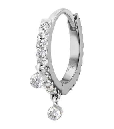 Maria Tash Diamond Eternity Double Dangle Single Hoop Earring