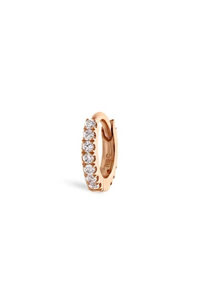 Maria Tash Diamond Eternity Single Clicker Hoop Earring In Rose Gold