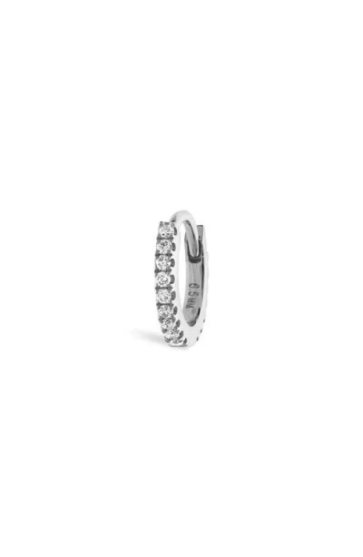 Maria Tash Diamond Eternity Single Hoop Earring In Silver