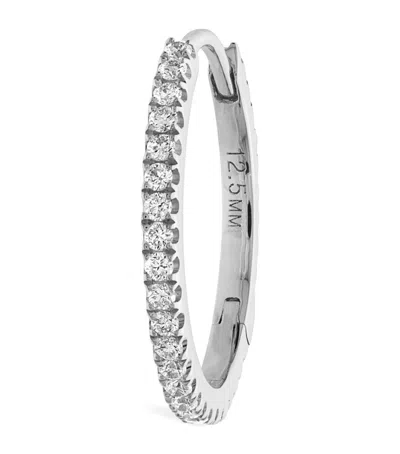 Maria Tash Diamond Eternity Single Hoop Earring In White