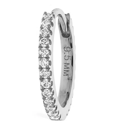 Maria Tash Diamond Eternity Single Hoop Earring In White