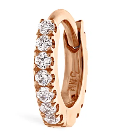 Maria Tash Diamond Eternity Single Hoop Earrings In Gold