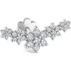 Maria Tash Diamond Five Flower Garland Single Stud Earring In Metallic