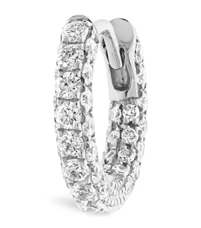 Maria Tash White Gold And Diamond Five Row Pavé Hoop Earring