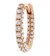 Maria Tash Diamond Five Row Pavé Single Hoop Earring In Gold
