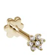 Maria Tash Diamond Flower Threaded Single Stud Earring In Gold