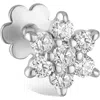 Maria Tash Diamond Flower Threaded Stud Earring