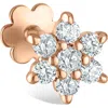 Maria Tash Diamond Flower Threaded Stud Earring In Rose Gold