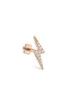 Maria Tash Diamond Lightning Bolt Single Stud Earring