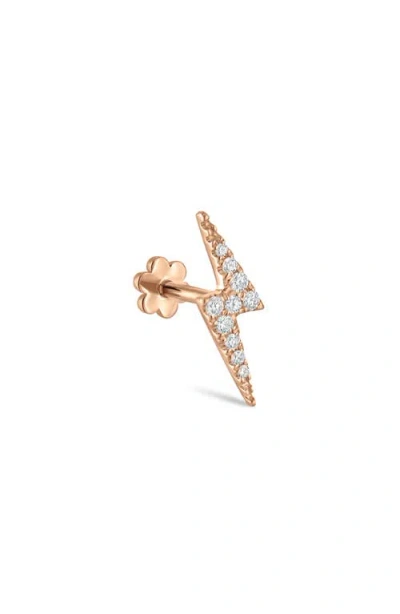 Maria Tash Diamond Lightning Bolt Single Stud Earring