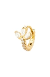 Maria Tash Diamond Lotus Eternity Huggie Hoop Earring