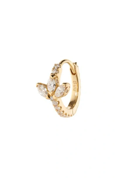 Maria Tash Diamond Lotus Eternity Huggie Hoop Earring