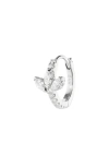 Maria Tash 18ct 8mm Diamond Lotus Eternity Single Hoop Earring In White