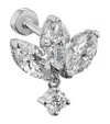 Maria Tash Diamond Lotus Single Stud Earring In White