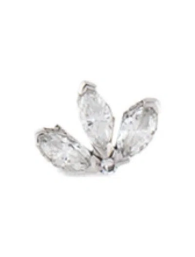 Pre-owned Maria Tash Diamond Lotus Stud Earring In Multi