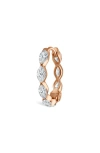 Maria Tash Diamond Marquise Single Hoop Earring In Gold
